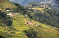 Terraced Rice Fields and Landscapes in Sapa of Vietnam Royalty Free Stock Photo